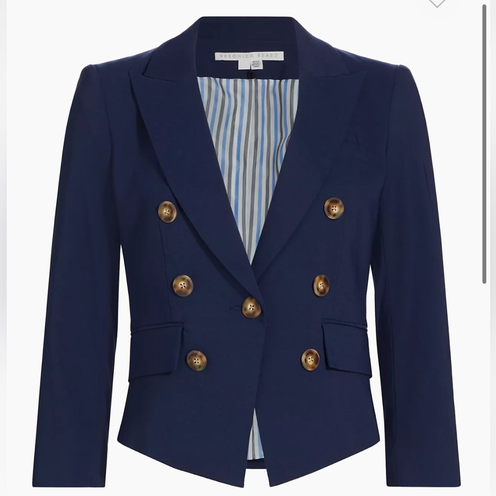 Veronica Beard Lutèce Dickey Jacket, Marine 6